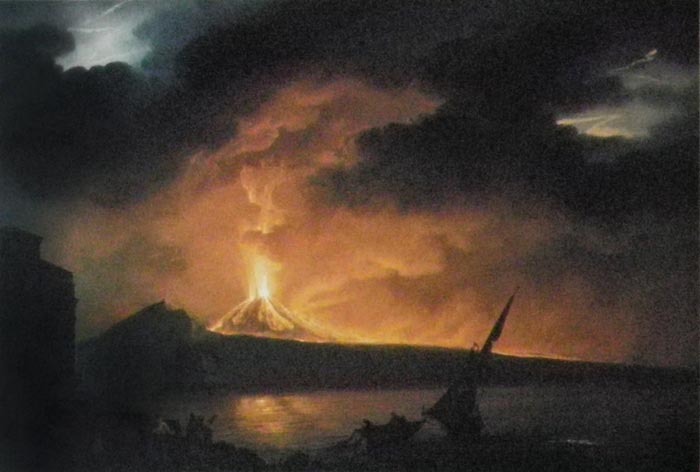 Eruption du Vésuve (1822) par Camille de Vito